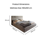 Monaco Channel Tufted Upholstered Bed.