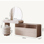 Orbit Dressing Table Set with Mirror and Stool.