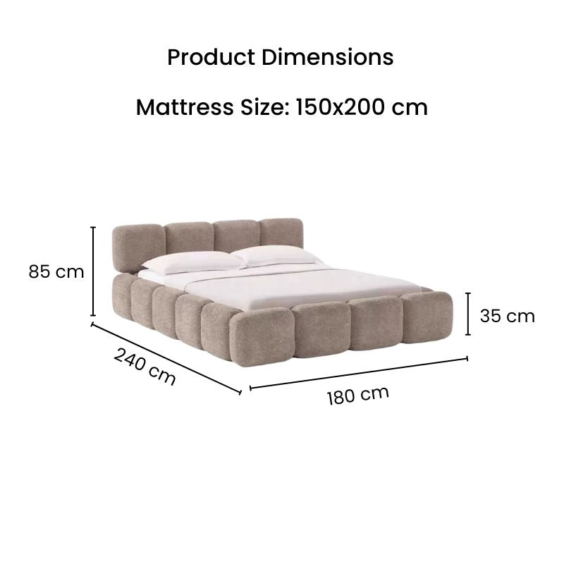 Milo Cloud Modular Upholstered Bed.