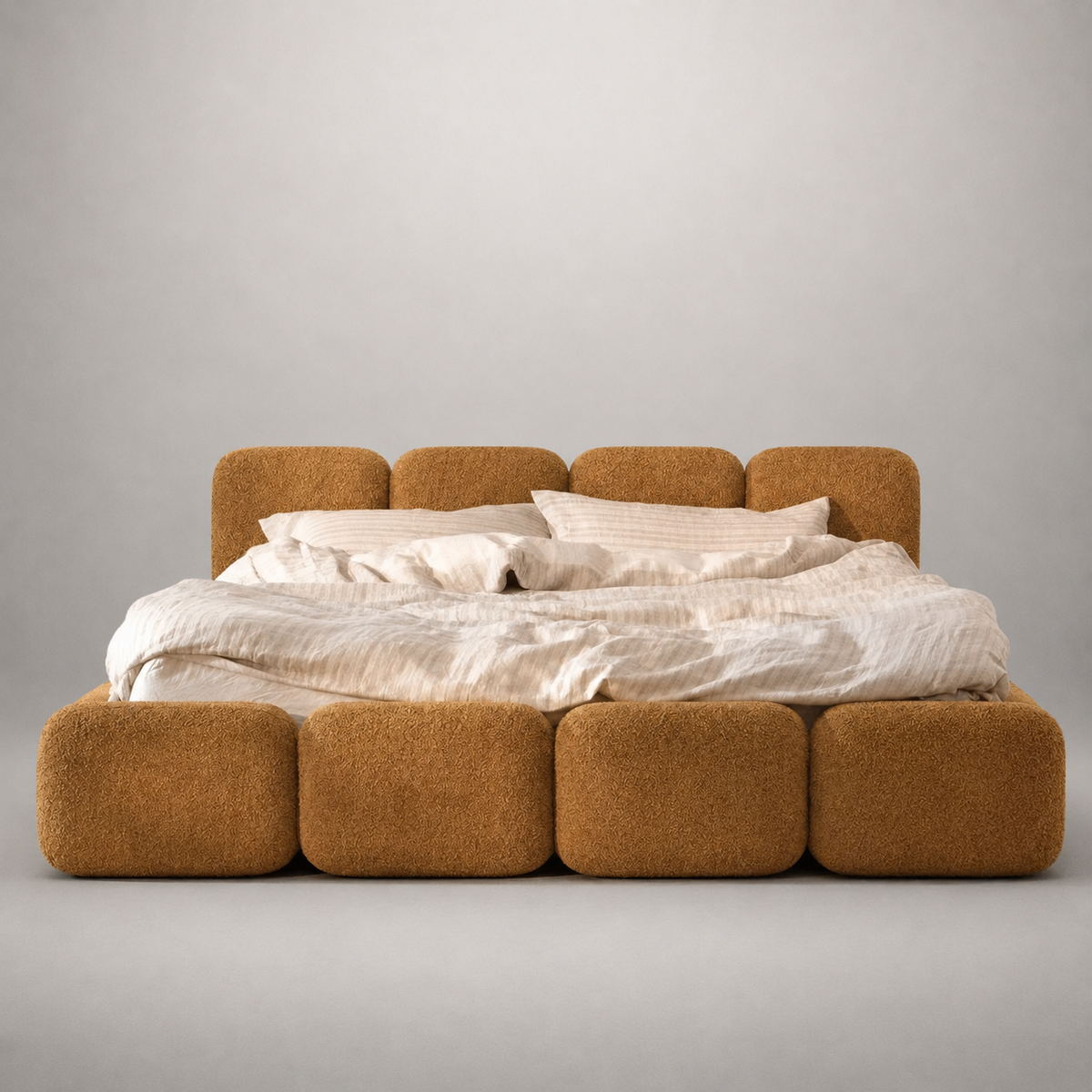 Milo Cloud Modular Upholstered Bed.
