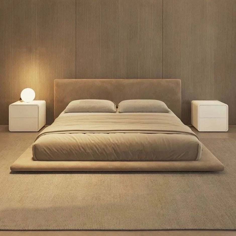 upholstered floor bed