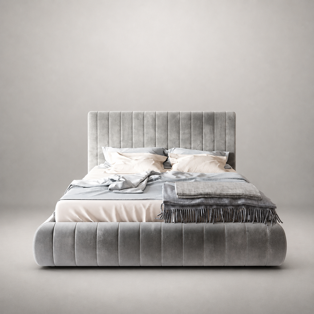 Monaco Channel Tufted Upholstered Bed.