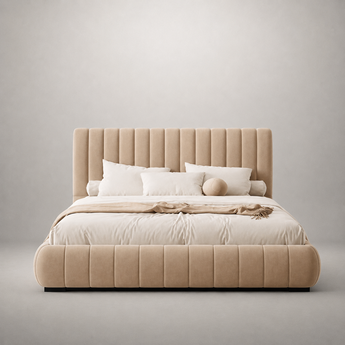 Monaco Channel Tufted Upholstered Bed.