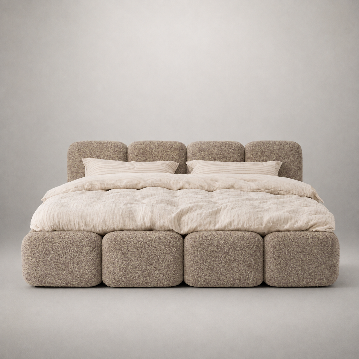 Milo Cloud Modular Upholstered Bed.