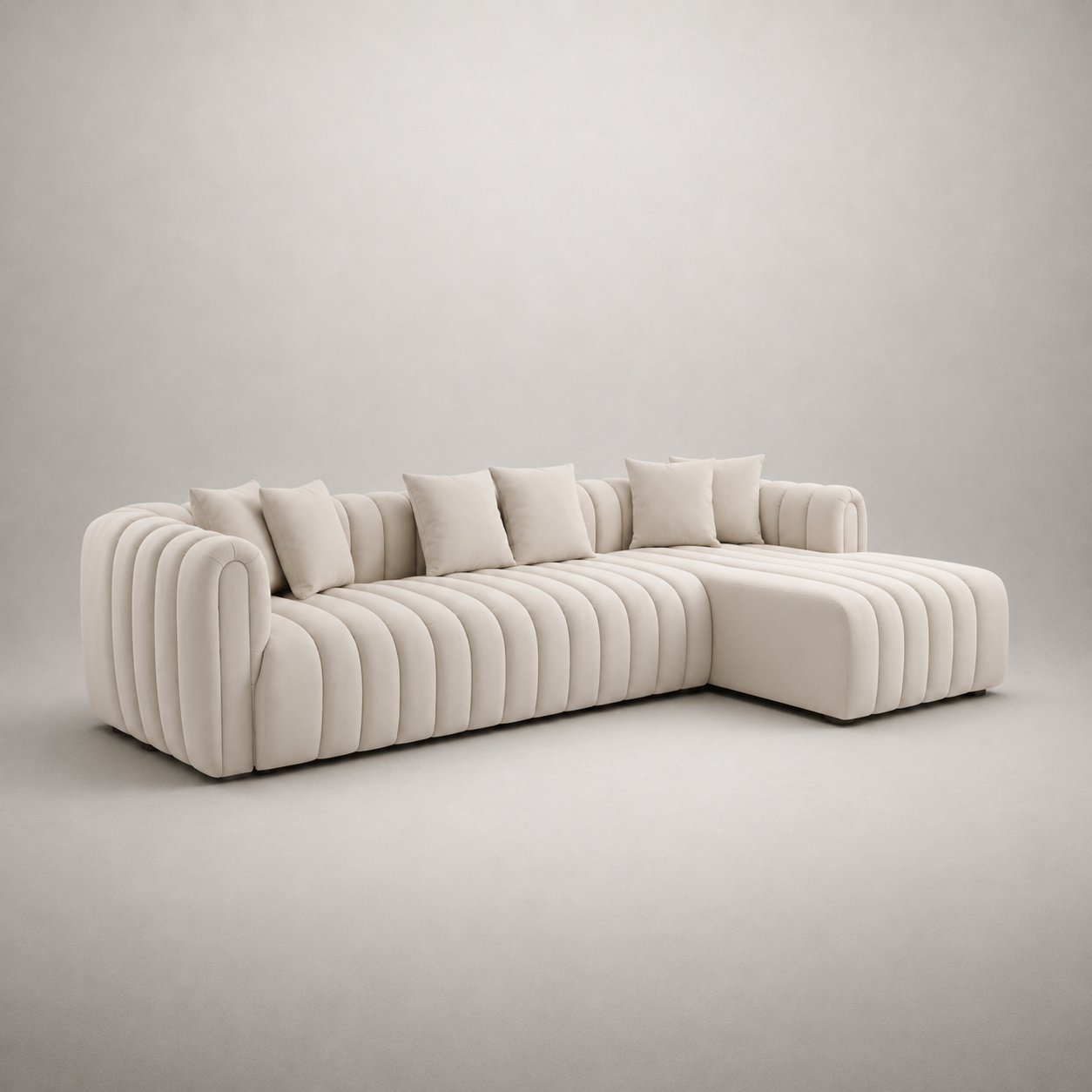 Chanel L-Shape Tufted Sofa.