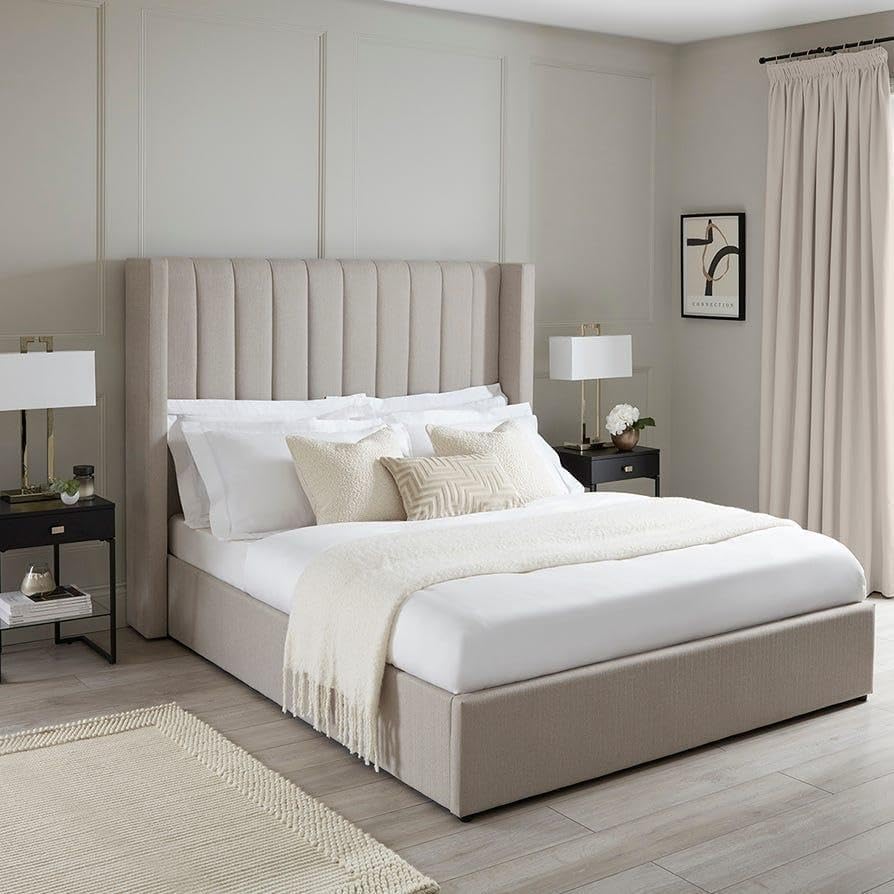 Off-white modern bed