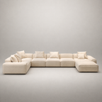 Emelina Luxury U-Shape Modular Sectional Sofa.