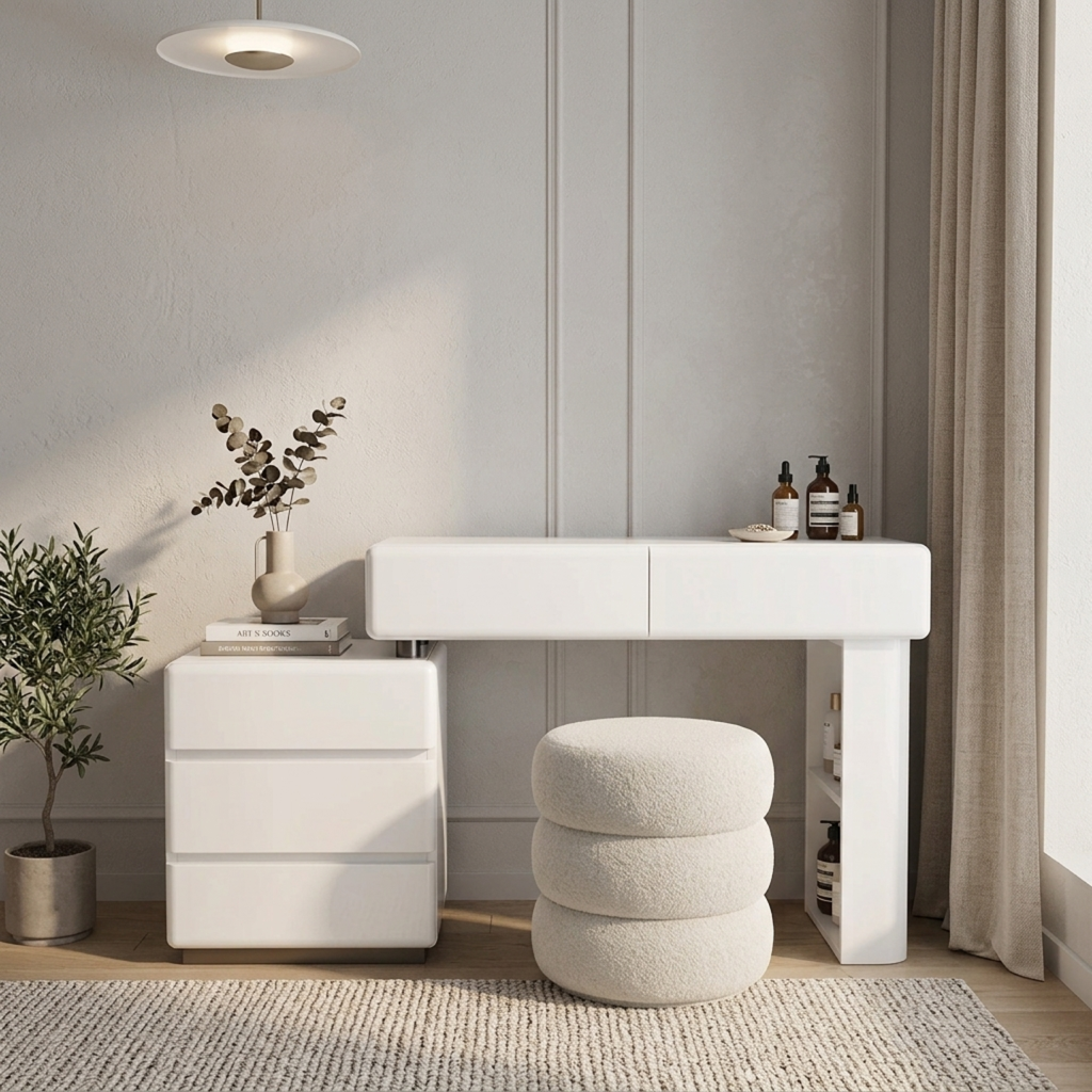 Aster Dressing Table with Stool.