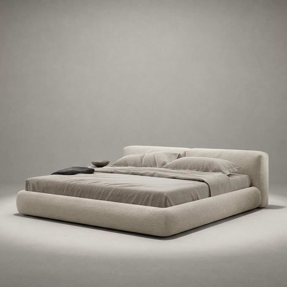 Amos Bouclé Contemporary Bed Frame.