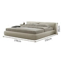 boucle queen bed
