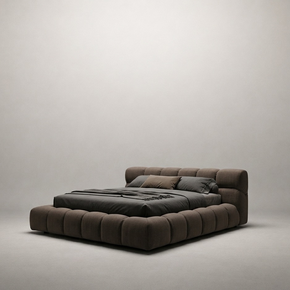 Bubble Cozy Upholstered Platform Bed Frame.