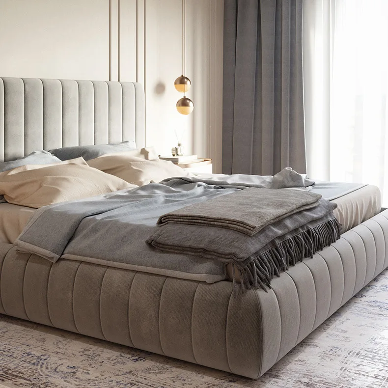 Monaco Channel Tufted Upholstered Bed.