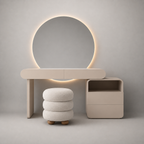 dressing table with mirror