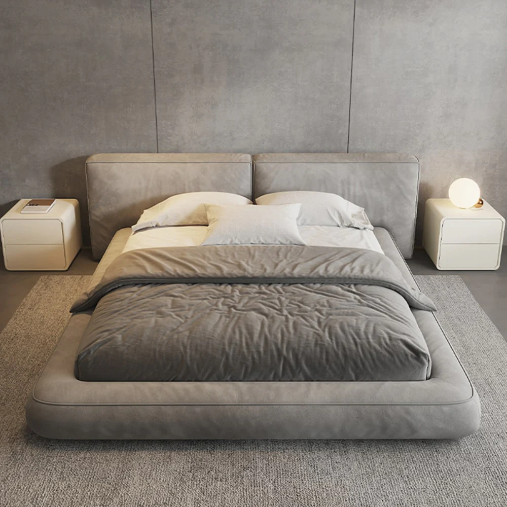 gray floor bed