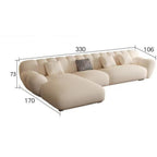 l-shape tufted sofa