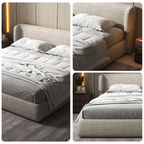 modern beige bed
