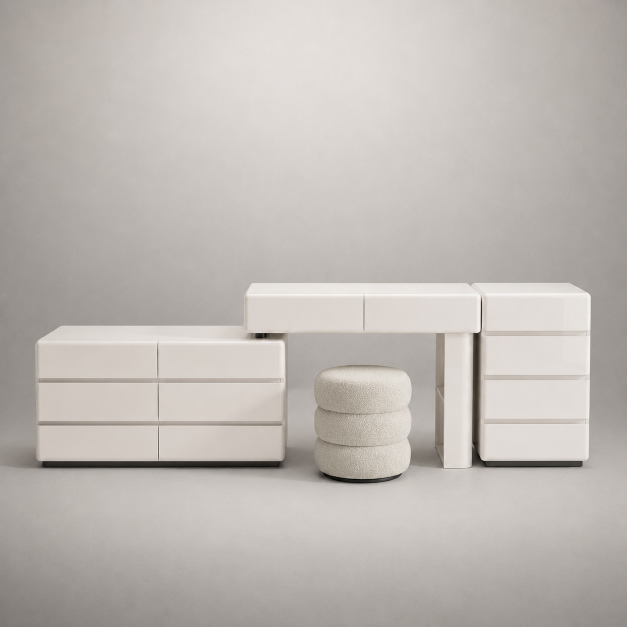 modern white dressing table