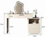 Avina Modern Dressing Table in Rounded Edges Design.