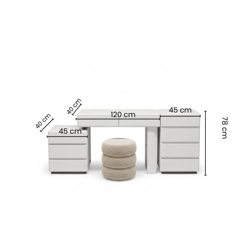 vanity table dimensions