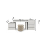vanity table dimensions
