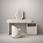 vanity table with mirror