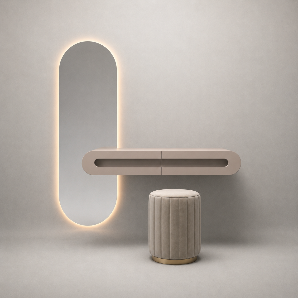 wall-mounted dressing table